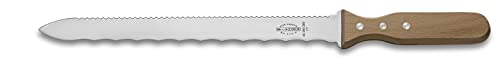 F. DICK Dämmstoffmesser doppelschneidig (Klingenlänge 28 cm, Wellenschliff + Sägeschliff, Messer für kompakte/unflexible Dämmstoffe, Holzgriff) 60390280 von F. DICK