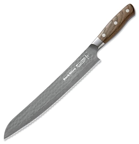 F. DICK DarkNitro Brotmesser (Brotschneider/Messer mit Wellenschliff, Klinge 26cm, Griff aus Eichenholz) 8113962 von F. DICK