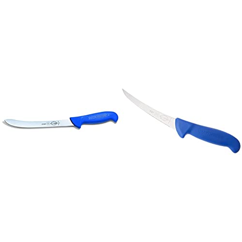 F. DICK Fischfiletiermesser, ErgoGrip, 82417211, Blau & Ausbeinmesser, ErgoGrip, flexibel (Messer mit Klinge 15cm, X55CrMo14 Stahl, nichtrostend, 56° HRC) 82981151, Blau von F. DICK