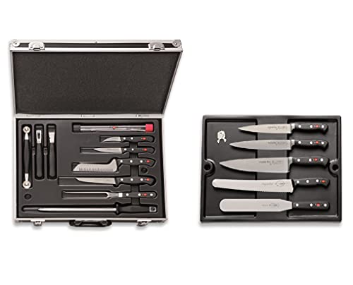 F. DICK Kochkoffer Plaza 17-teilig (Messer-Set mit Koffer, inkl. Kochmesser + Kochwerkzeug/Zubehör, Küchenmesser Serie Premier Plus + Superior, für Profi- und Hobbyköche) 81164000 von F. DICK