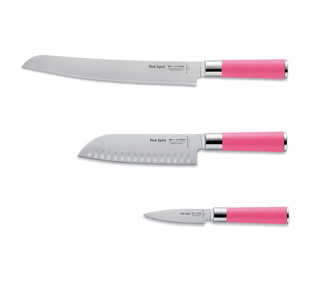 F. DICK Messer-Set F. Dick Pink Spirit Set (3-Teiliges Messerset aus hochwertigen von F. DICK