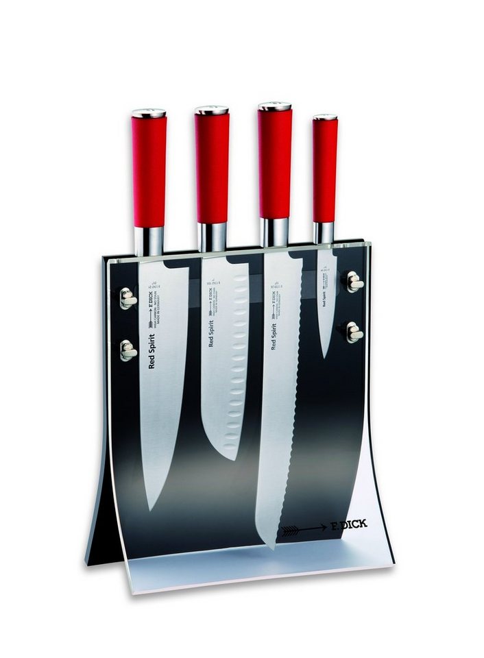 F. DICK Messerblock Dick Messerblock Acryl 4 Messer Red Spirit 8177200 F. DICK Messerblock Dick Messerblock Acryl 4 Messer Red Spirit 8177200 von F. DICK