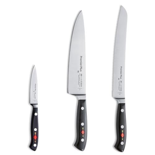 F. DICK Premier Plus - Kochmesser Set (für Profi- und Hobbyköche, 3er Set, 56 HRC, einfache Reinigung) 81474400 von F.Dick