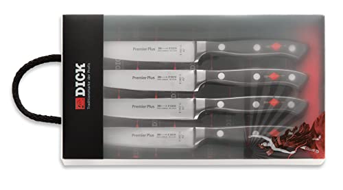 F. DICK Premier Plus Steakmesser Set 4-teilig (4 Steakmesser, ergonomischer Griff, Klinge aus X50CrMoV15, Besteck-Set) 81093000 von F. DICK