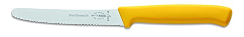 F. DICK ProDynamic Allzweckmesser mit Wellenschliff (Küchenmesser gelb, Klingenlänge 11 cm, Universalmesser, Klinge X55CrMo14 Stahl, Härte 56° HRC) 85015112-02 von F. DICK