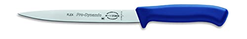F. DICK ProDynamic Filetiermesser (Klingenlänge 18 cm, Küchenmesser, Klinge X55CrMo14 Stahl, Härte 56°, Messer, Filiermesser für Fisch + Fleisch) 85980182-12, Blau von F. DICK