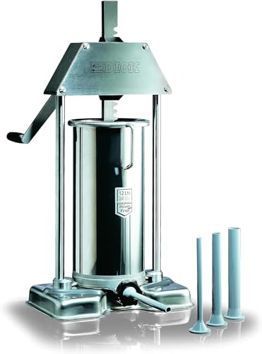 F. DICK Wurstfüller (Füllmenge 9 Liter, Wurstfüllmaschine für Metzger / Fleischer / Hobbyköche / BBQ, inkl. Füllrohre, Wurstmaschine aus Edelstahl, einfache Anwendung) von F. DICK
