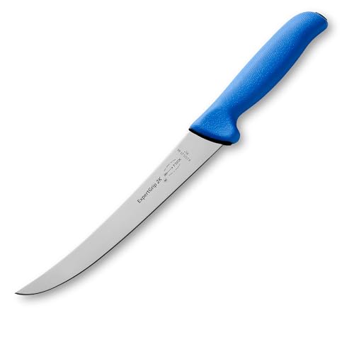 F. DICK Zerlegemesser ExpertGrip 21 cm - rostfrei, Klinge extra scharf, 56 HRC, Fleischermesser ergonomischer Griff hygienisch - Spezialstahl Metzgermesser - Profi Messer - 82125211-66 - blau/schwarz von F. DICK
