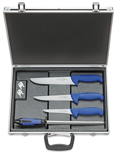 F. Dick Magnetkoffer ErgoGrip Hausschlachter (mit Ausbeinmesser/Blockmesser/Wetzstahl, Messerset) 8112000 von F. Dick