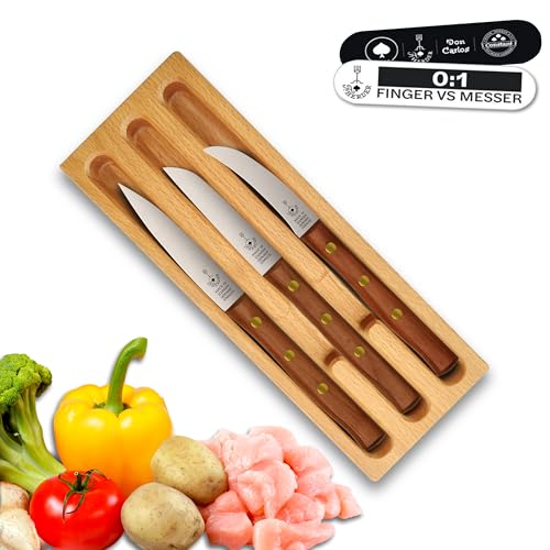 Gemüsemesser 3er Set Premium, Solingen, Extrascharf, Rostfrei - Schälmesser, Küchenmesser Obst, Gemüse & Fleisch, Zöppken, Kneipchen von F. Herder