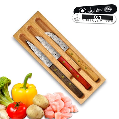 Gemüsemesser 3er Set Premium, Solingen, Extrascharf, Rostfrei - Schälmesser, Küchenmesser Obst, Gemüse & Fleisch, Zöppken, Kneipchen von F. Herder