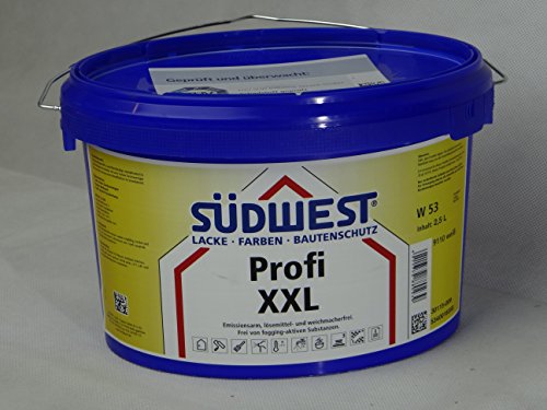 SÜDWEST Profi XXL Innenfarben W53 weiss 9110 2,5 l Verbrauch: 140 ml/m² pro Anstrich von F. Schünke GmbH http://www.fschuenke.de