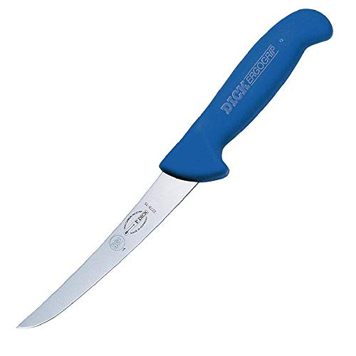F. DICK Abhäutemesser, Fleischermesser ErgoGrip (Messer mit Klinge 18 cm, X55CrMo14 Stahl, nichtrostend, 56 HRC) 82264181, Chromstahl, Blau von F. DICK
