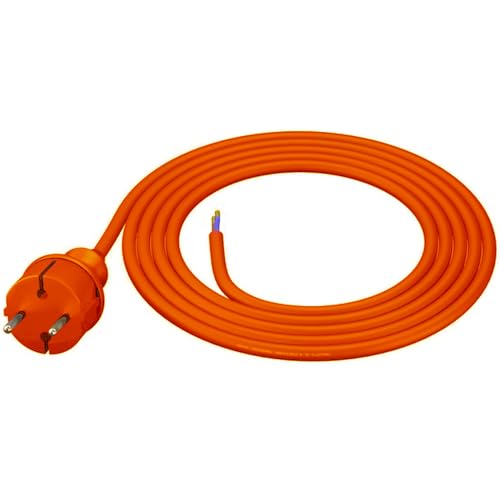 Anschlussleitung Zuleitung Polyurethane 2-polig mit Stecker 5 Meter H07BQ-F 2x1,0 mm2 Orange Stromkabel PUR Baustellen-Anschlussleitung 230V / 16 A Anschlussleitung Zuleitung Polyurethane 2-polig mit Stecker 5 Meter H07BQ-F 2x1,0 mm2 Orange Stromkabel PUR Baustellen-Anschlussleitung 230V / 16 A von F.H. ANA