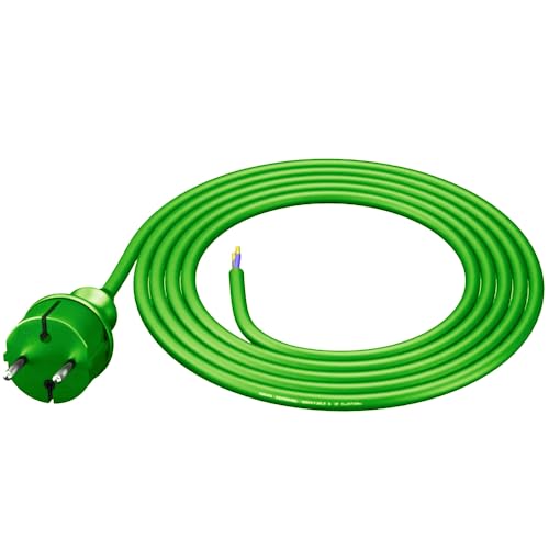 Anschlussleitung Zuleitung Polyurethane 2-polig mit Stecker 5 Meter H07BQ-F 2x1,5 mm2 Grün Stromkabel PUR Baustellen-Anschlussleitung 230V / 16 A Anschlussleitung Zuleitung Polyurethane 2-polig mit Stecker 5 Meter H07BQ-F 2x1,5 mm2 Grün Stromkabel PUR Baustellen-Anschlussleitung 230V / 16 A von F.H. ANA