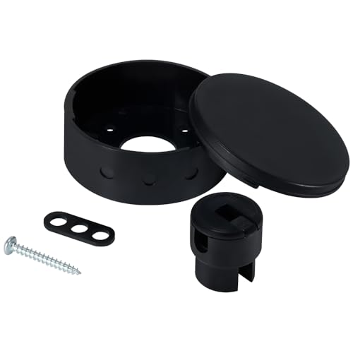 Verteilerbaldachin mit Zubehör Deckenverteiler Verteilerdose Aufputzdose Anschlussdose (Schwarz) von F.H. ANA