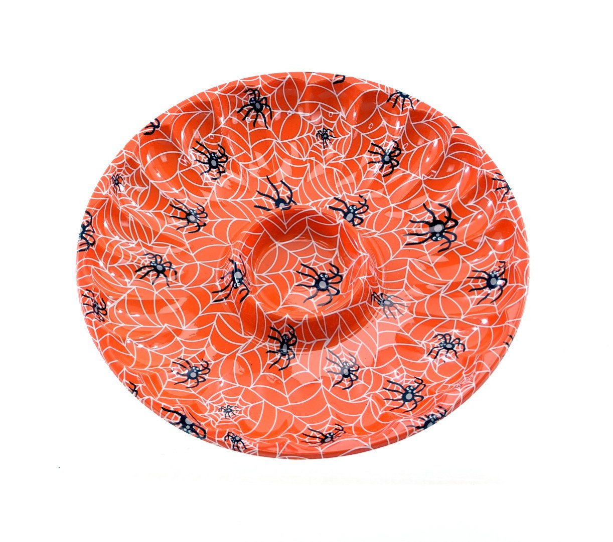 F.I.G. Dekoobjekt Halloween Dekoration - Schale mit Spinnendruck (orange, 35cm) von F.I.G.