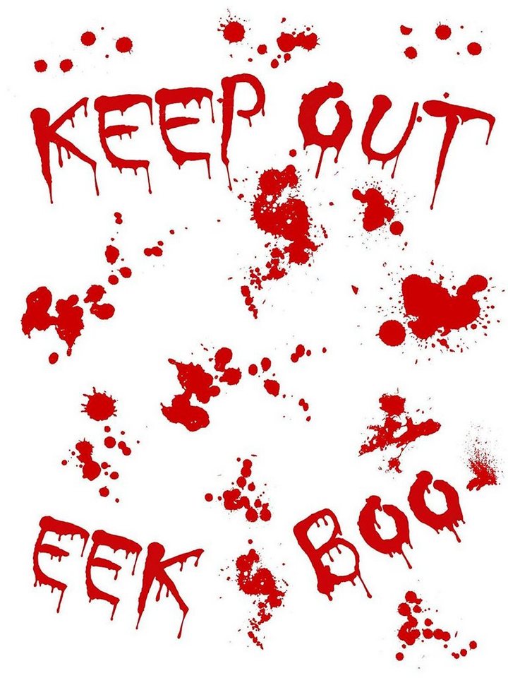 F.I.G. Dekoobjekt Wall-Art Sticker - Halloween - Keep Out von F.I.G.