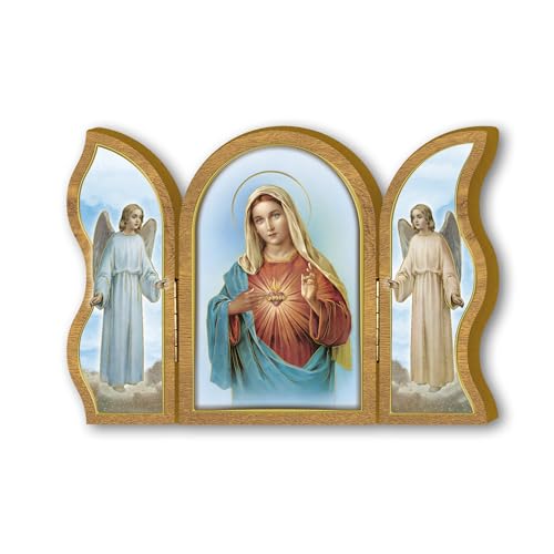 Fratelli Bonella | Andachts-Triptychon aus Holz des Unbefleckten Herzens Mariens 6 x 9 cm | Made in Italy Fratelli Bonella | Andachts-Triptychon aus Holz des Unbefleckten Herzens Mariens 6 x 9 cm | Made in Italy von F.LLI BONELLA