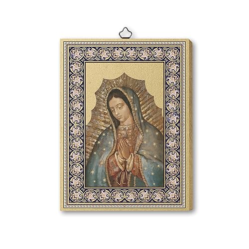 Fratelli Bonella | Bild Heilig auf Pappel-MDF-Holz 6 mm Madonna von Guadalupe f.to 15 x 20 cm | Made in Italy von F.LLI BONELLA