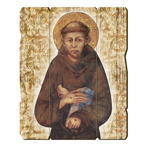 Fratelli Bonella | Bild aus Holz im Vintage-Stil des Heiligen Franziskus del Cimabue 10,7 x 13,3 cm | Made in Italy von F.LLI BONELLA