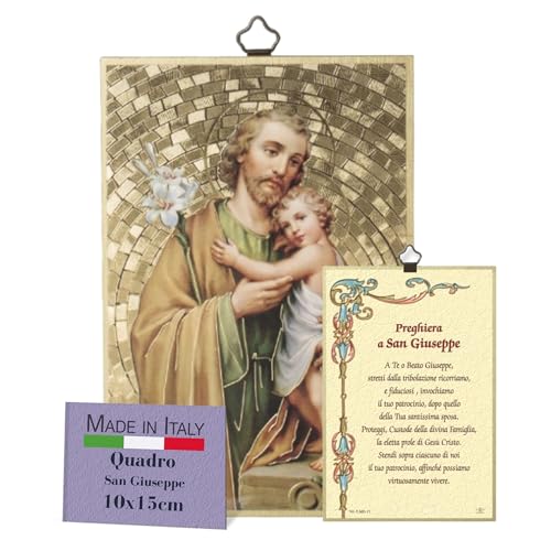 Fratelli Bonella - Bild des Heiligen Erzengels und Gebet auf Italienisch - Bild aus MDF aus Pappel - Religiöses Bild Schlafzimmer 8 mm x 10 cm x 15 cm Made in Italy Fratelli Bonella - Bild des Heiligen Erzengels und Gebet auf Italienisch - Bild aus MDF aus Pappel - Religiöses Bild Schlafzimmer 8 mm x 10 cm x 15 cm Made in Italy von F.LLI BONELLA