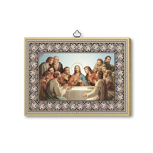 Fratelli Bonella | Heiliges Bild auf 6 mm Pappel-MDF-Holz des Abendmahls, hergestellt in Italien von F.LLI BONELLA