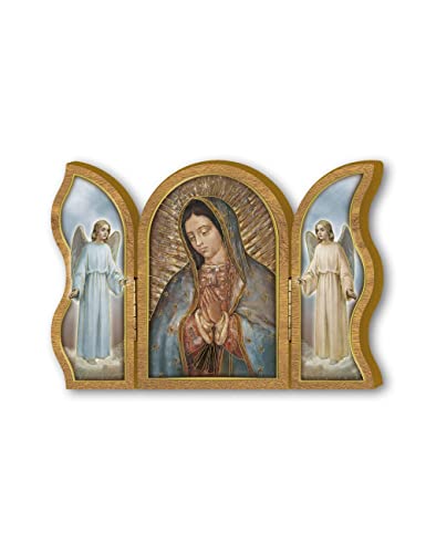 Fratelli Bonella | Trittisches Devoktionalholz aus der Madonna von Guadalupe 6 x 9 cm | Made in Italy von F.LLI BONELLA