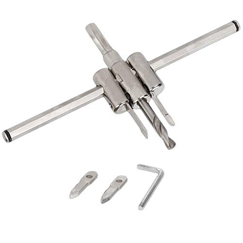 TF Verstellbarer Kreisschneider Einstellbare Kreis Lochsäge Kit, Holz Trockenbau Bohrersäge Rundschnitt, Lochschneider Rundschneider, Holzbearbeitung Twist Loch DIY Tools von F.T.