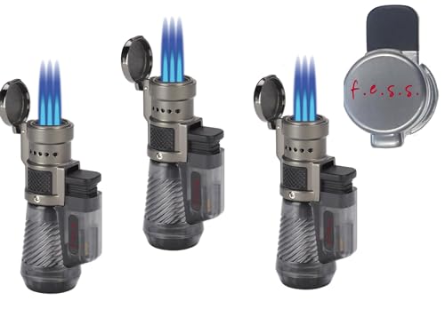 Lotus Vertigo F.e.s.s FESS Trident Zigarre Triple Torch Cyclone Feuerzeug 3 Pack von F.e.s.s.