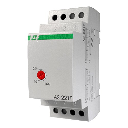 Elektronisches Treppenlicht Zeitrelais mit Ausschaltzeit Warnfunktion Zeitschalter Relais Treppenhausautomat AS-221T F&F 2136, x von F&F