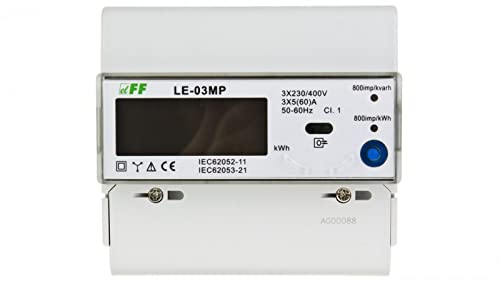 Stromzähler 3-Phasen 60A 230/400V RS-485 MODBUS LCD Display LE-03MP f&f 5908312597216 von F2