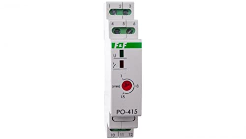 Zeitrelais 1P 10A 1-15min 24V AC/DC verzögerter Abfall PO-415-24V f&f 5908312595595 von F2