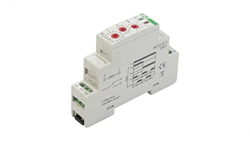 Zeitrelais 1P 8A 0,1sek-576h 230V AC Multifunktional PCU-511 f&f 5908312595410, Schwarz von F&F