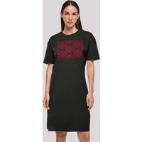 F4NT4STIC Shirtkleid "Muster Blumen Rot" Ohne Taschen Print von F4nt4stic