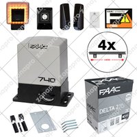 740 delta 2 kit 500 kg mit Nylon-Rack-Schiebetorautomatisierung - metri cremagliera: 4 metri - Faac von FAAC