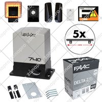 740 delta 2 kit 500 kg mit Nylon-Rack-Schiebetorautomatisierung - metri cremagliera: 5 metri - Faac von FAAC