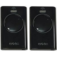 Xt2 433 mhz schwarz - 2er-Set Zweikanal-Torsender mit Rolling Code (Ref. 7870071) - nicht zu verwechseln mit dem xt2 868 mhz - Faac von FAAC