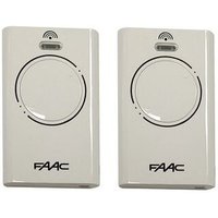 Faac - xt2 433 mhz weiß - 2er-Set Zweikanal-Torsender mit Rolling Code (Ref. 787007) - nicht zu verwechseln mit dem xt2 868 mhz von FAAC