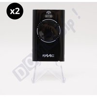 Faac - xt4 868 mhz schwarz - 2er-Set 4-Kanal-Torsender mit Rolling Code (Ref. 7870101) - nicht zu verwechseln mit dem xt4 433 mhz von FAAC