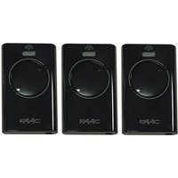 Faac - xt2 433 mhz schwarz - 3er-Set 2-Kanal-Torsender mit Rolling Code (Ref. 7870071) - nicht zu verwechseln mit dem xt2 868 mhz von FAAC