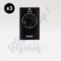 Faac - xt2 868 mhz schwarz - 3er-Set Zweikanal-Torsender mit Rolling Code (Ref. 7870091) - nicht zu verwechseln mit dem xt2 433 mhz von FAAC