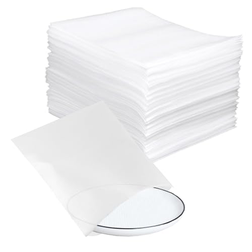 FAAING 100 Stück 25 x 30cm Umzugsmaterial Verpackungen, Schaumstoff Beutel Schaumstoffverpackung Umzug Schaumfolie Verpackungsmaterial Kissen Schaumbeutel für Geschirr Verpackung von FAAING