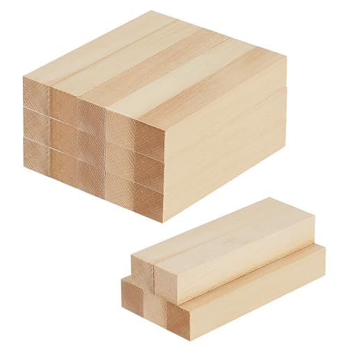 FAAING 20 Stück Schnitzholz Rohlinge, 15x2.5x2.5cm Holz zum Schnitzen, Natürlich Lindenholz Holzblöcke Unbehandelt Schnitzblock Basswood Carving Blocks für DIY Schnitzen Handwerk von FAAING