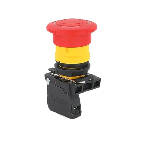 FAANAS XB5 wasserdichter Not-Aus-Pilzkopf-Drucktastenschalter SB5 LA68S XB5AS542 AS545 XB5AS8445 selbstsichernde Rotationsentriegelung Ø22 mm (Color : Stop Lock, Size : 1NO) von FAANAS