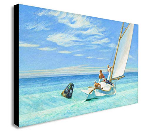 Edward Hopper – Ground Swell – Kunstdruck auf Leinwand, gerahmt, verschiedene Größen (A1, 81,3 x 61 cm) von FAB