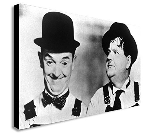 FAB Laurel And Hardy Kunstdruck auf Leinwand, verschiedene Größen, A0, 119,4 x 83,8 cm von FAB