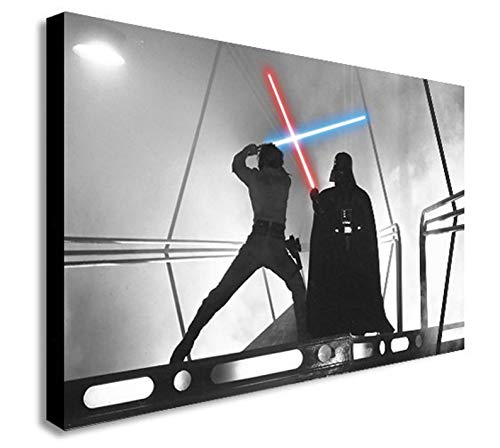FAB Star Wars Darth Vader – Luke Skywalker Leinwanddruck, verschiedene Größen (A0, 119,4 x 83,8 cm) von FAB