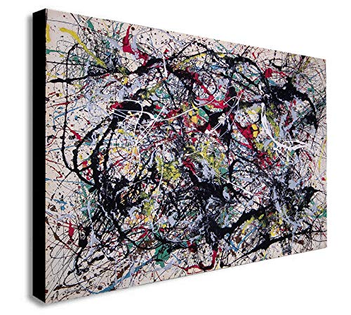 Jackson Pollock Nummer 34 Leinwanddruck, gerahmt, verschiedene Größen (A1, 81,3 x 61 cm) von FAB