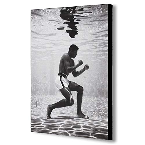 Muhammad Ali Under Water Gerahmter Kunstdruck auf Leinwand verschiedene Größen (A1 32 x 24 Zoll) von FAB